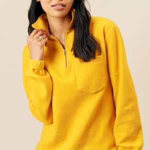 Kotn Yellow Half Zip Sweater